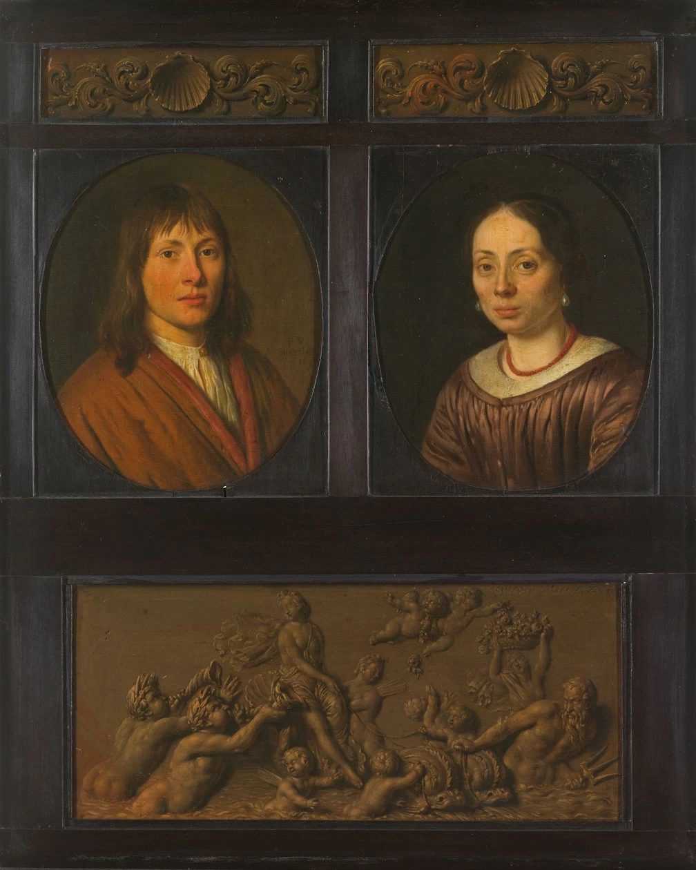 Ritratti di un uomo e una donna incorniciati con due miniature - Rijks Museum, Amsterdam